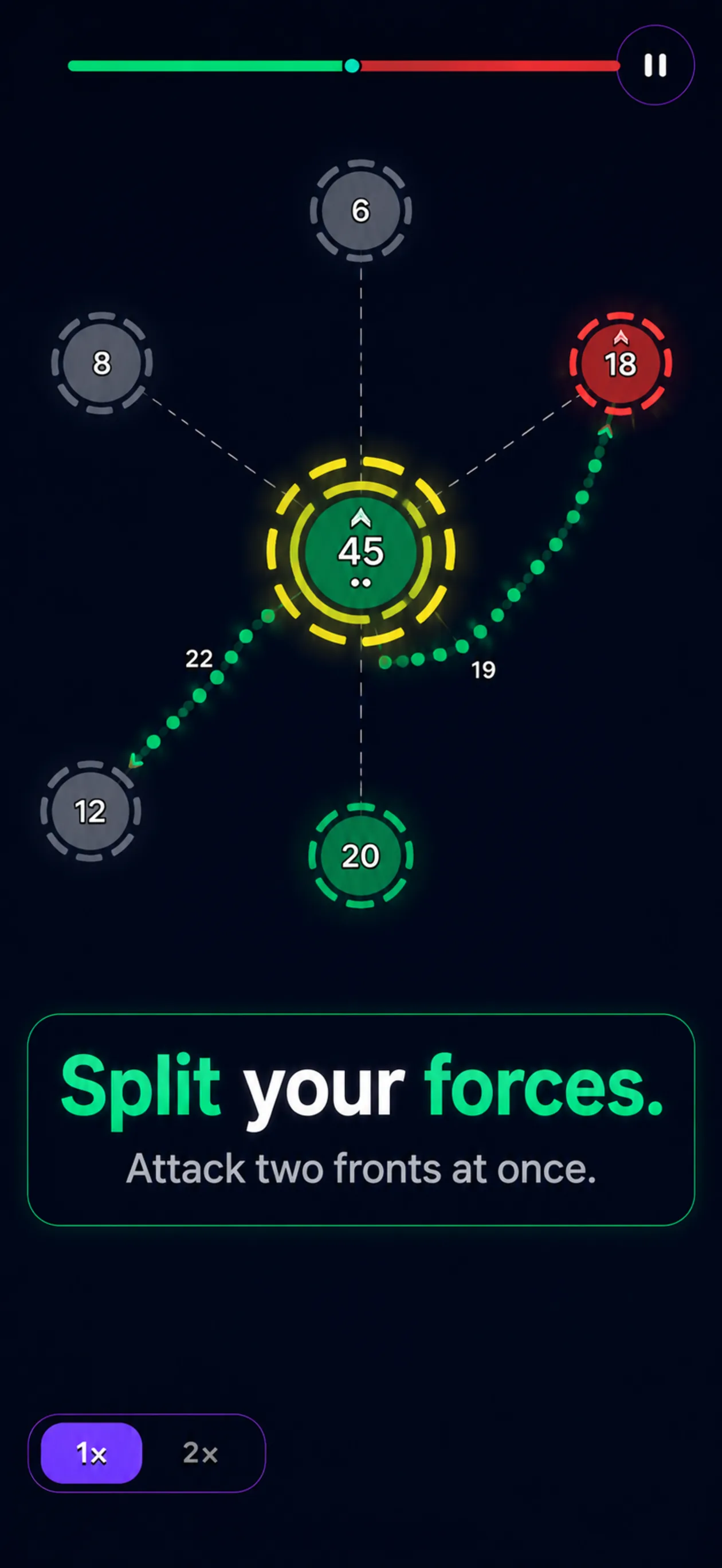 Screenshot 5 – Split your forces: attack two fronts at once